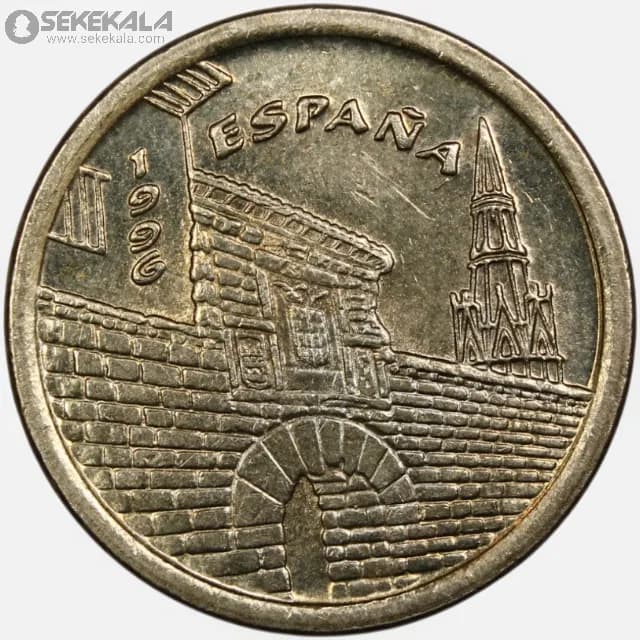 سکه 5 پزوتا اسپانیا 1996 (خوان کارلوس اول) — تصویر ۳
