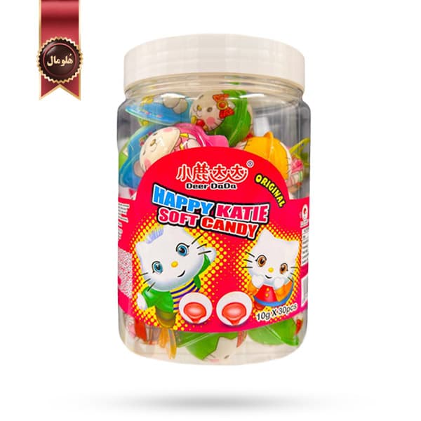 مارشمالو ژله ای دیر دادا Deer DaDa مدل هپی کیتی Happy Kitty پک 30 تایی (اورجینال)