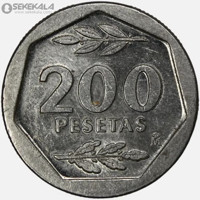 سکه 200 پزوتا اسپانیا 1988 (خوآن کارلوس اول) — تصویر ۳