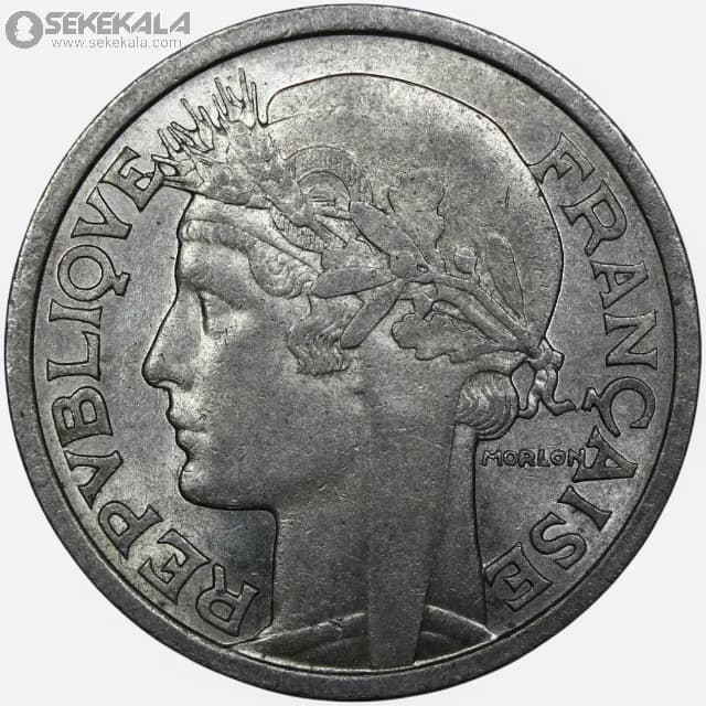 سکه 2 فرانک فرانسه 1958 (جمهوری چهارم)(+AU)