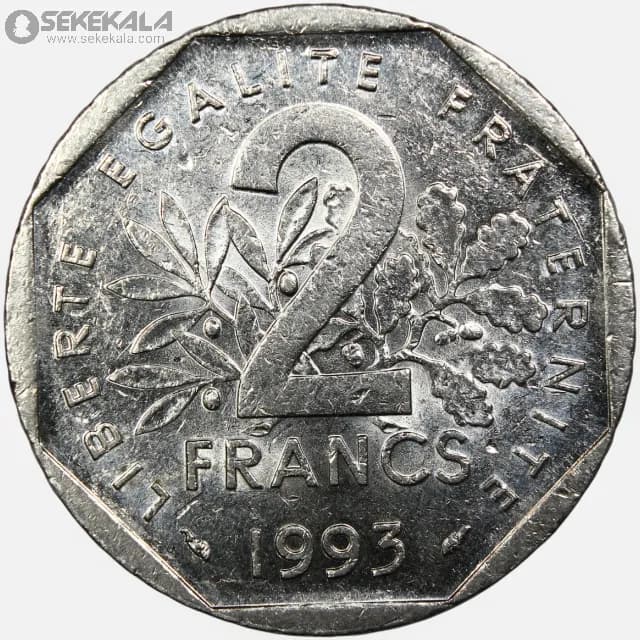 سکه 2 فرانک یادبودی فرانسه 1993 (جمهوری پنجم) — تصویر ۳