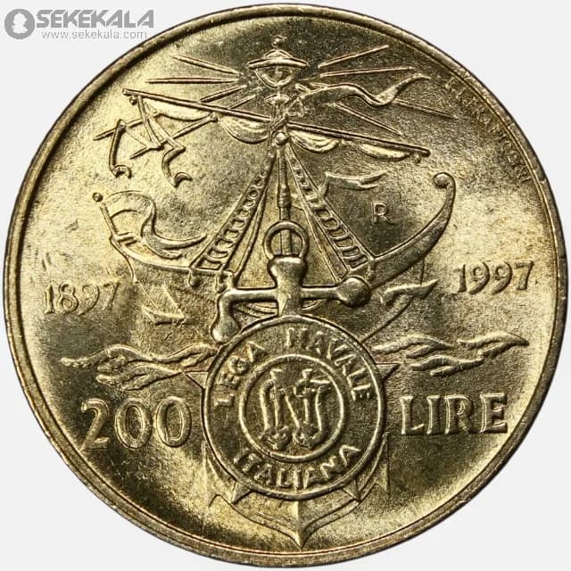 200 لیره یادبودی ایتالیا 1997 (UNC)