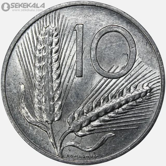 سکه 10 لیره ایتالیا 1956 (AU)
