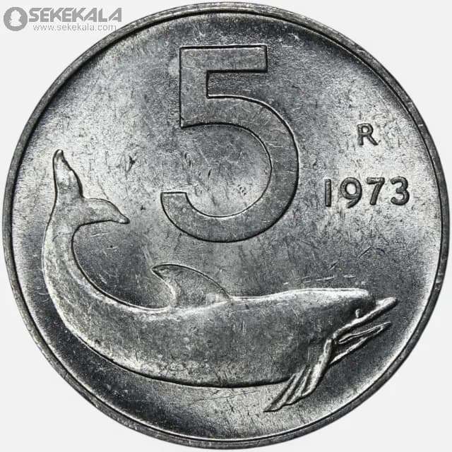 سکه 5 لیره ایتالیا 1969 (UNC)