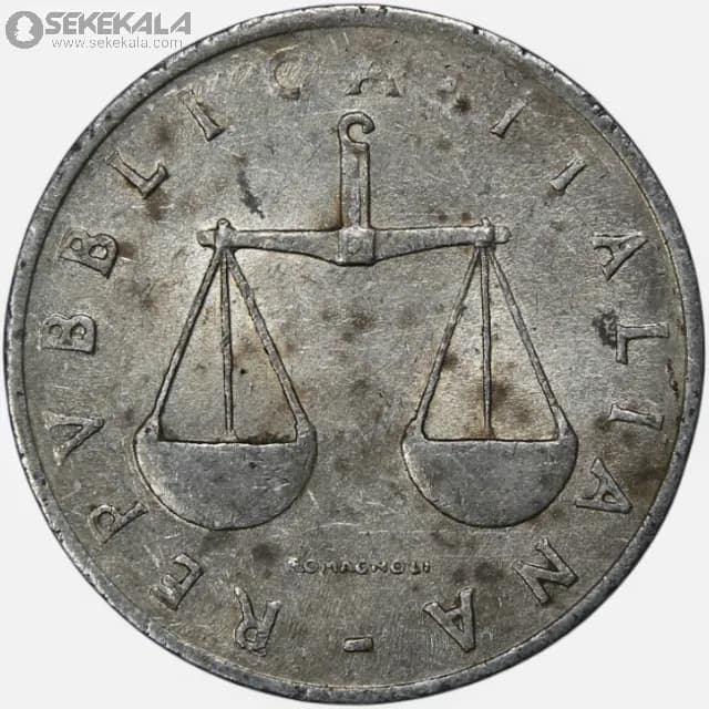 سکه 1 لیره ایتالیا 1954 — تصویر ۳