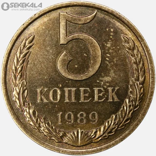 سکه 5 کوپک شوروی 1989 (AU)