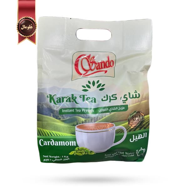 چای کرک ساندو Sando مدل با طعم هل Cardamom وزن یک کیلویی (اورجینال)