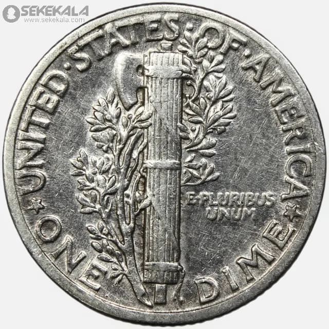 سکه دایم (10 سنت) نقره آمریکا 1936 (مرکوری) — تصویر ۳