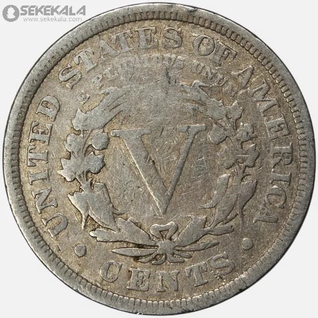 سکه 5 سنت قدیمی آمریکا 1910 (Liberty- آزادی) — تصویر ۳