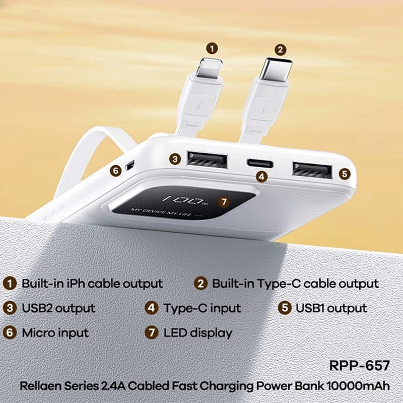 پاوربانک Remax RPP-657 | ریمکس 10000mAh 15W — تصویر ۴