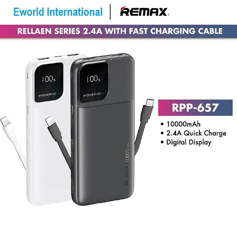 پاوربانک Remax RPP-657 | ریمکس 10000mAh 15W — تصویر ۲