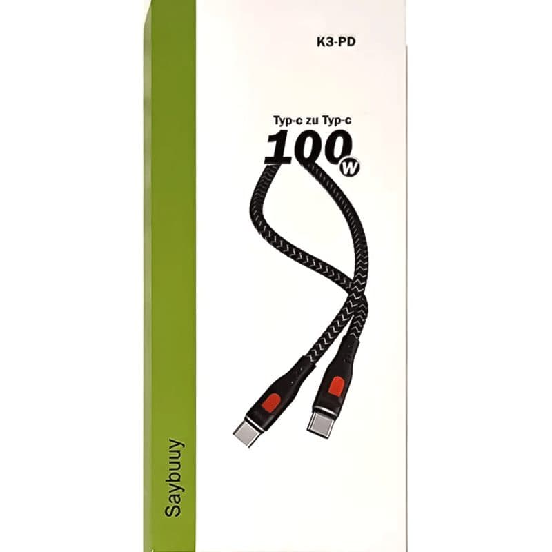 کابل شارژ دوسر تایپ سی 100 وات Saybuuy K3-PD — تصویر ۲