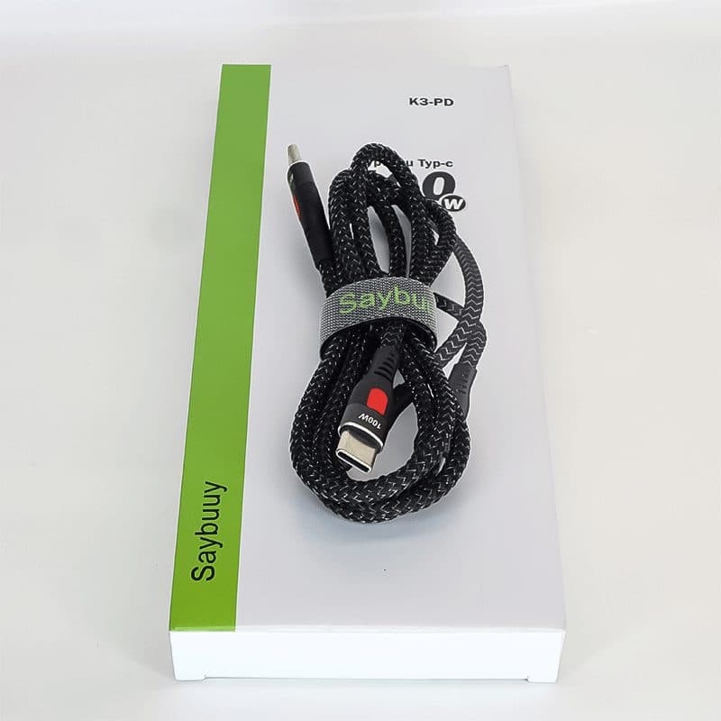 کابل شارژ دوسر تایپ سی 100 وات Saybuuy K3-PD — تصویر ۴