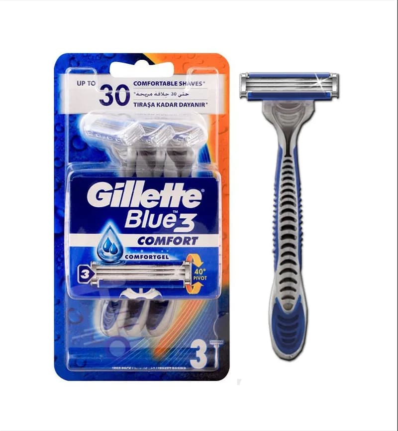 تیغ اصلاح ژیلت Gillette مدل Blue 3 بسته 6 عددی