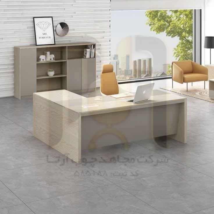میز مدیریتی بیاض 1206 مجاهد چوب آرتا