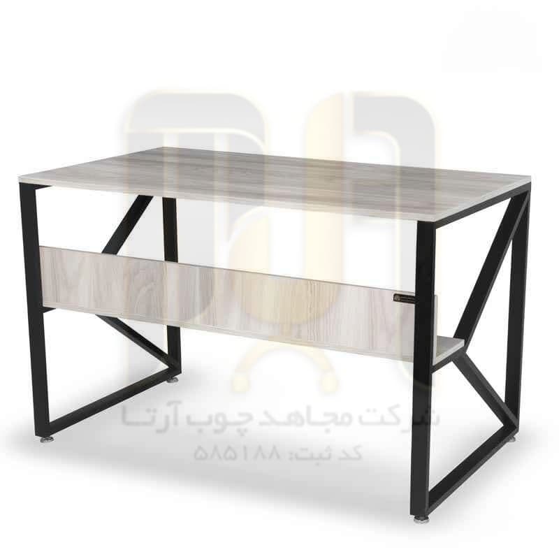 میزکارشناسی پایه فلزی مجاهد چوب آرتا