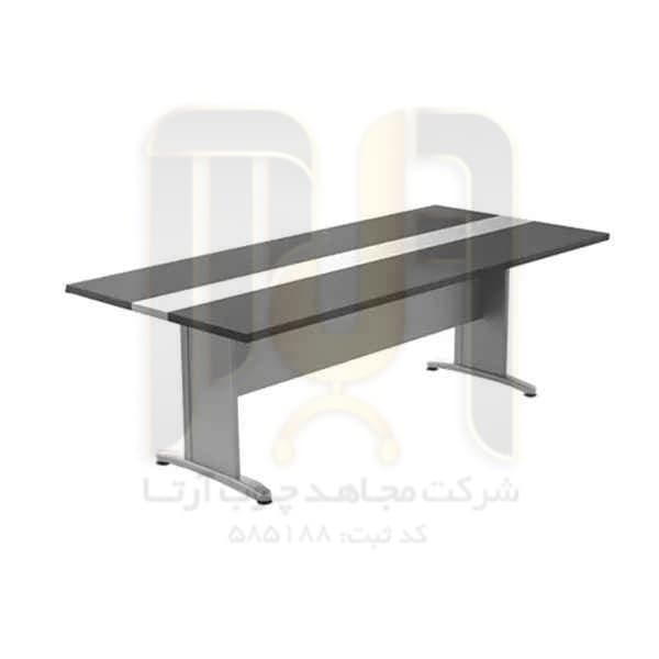 میز کنفرانس پایه فلزی بیاض مجاهد چوب آرتا