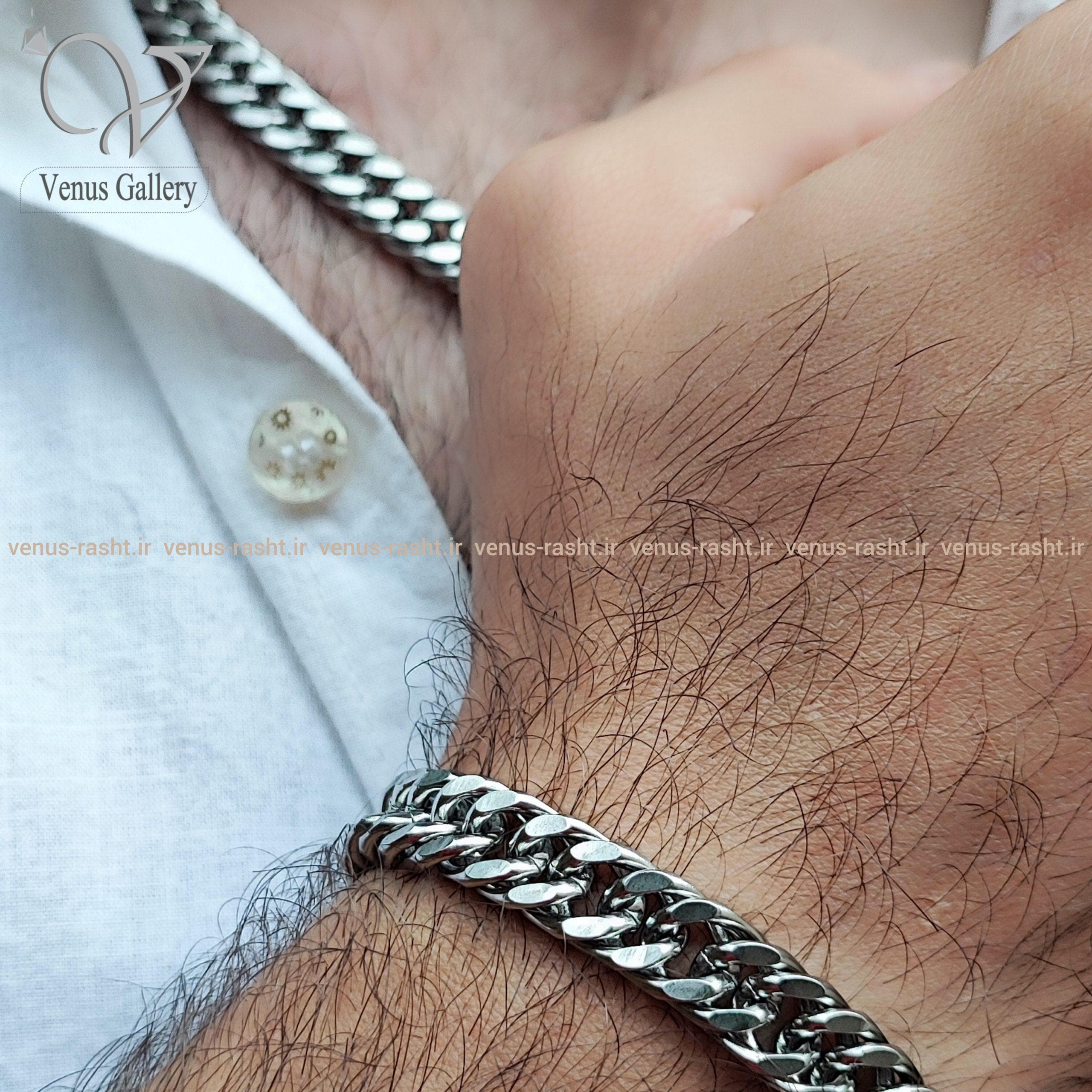 نیم ست پسرانه استیل طرح کارتیه پهن کد 2594