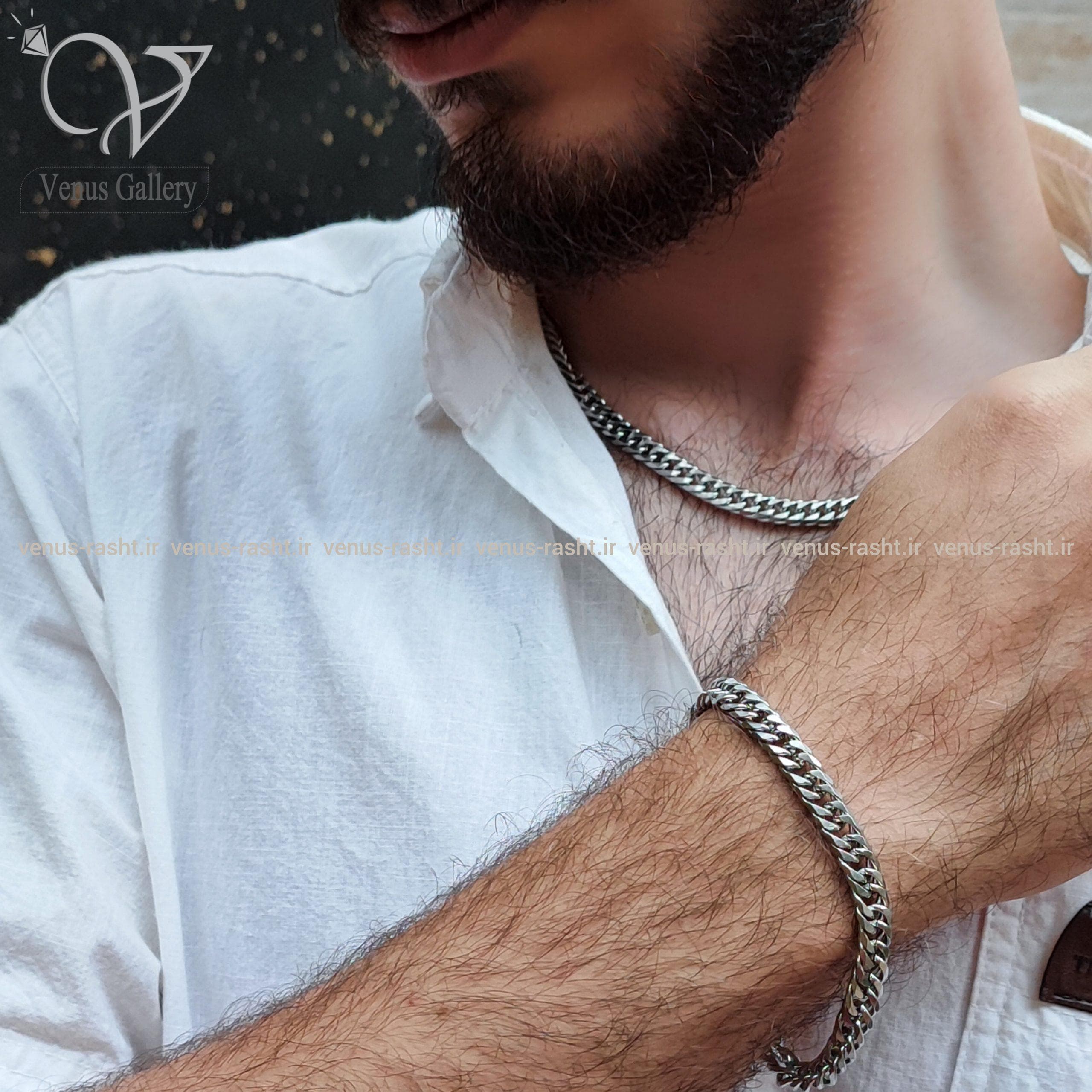 نیم ست استیل پسرانه طرح کارتیه کد 2593