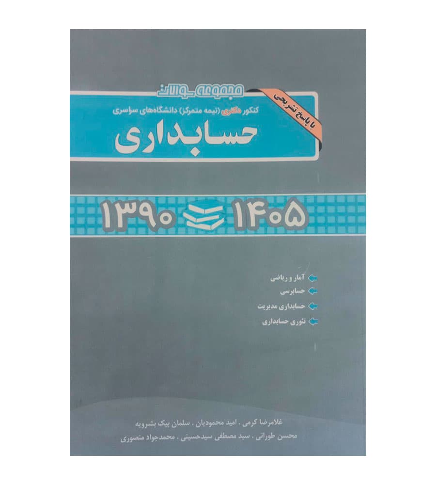 کتاب مجموعه سوالات کنکور دکتری دانشگاه های سراسری حسابداری 90-1405