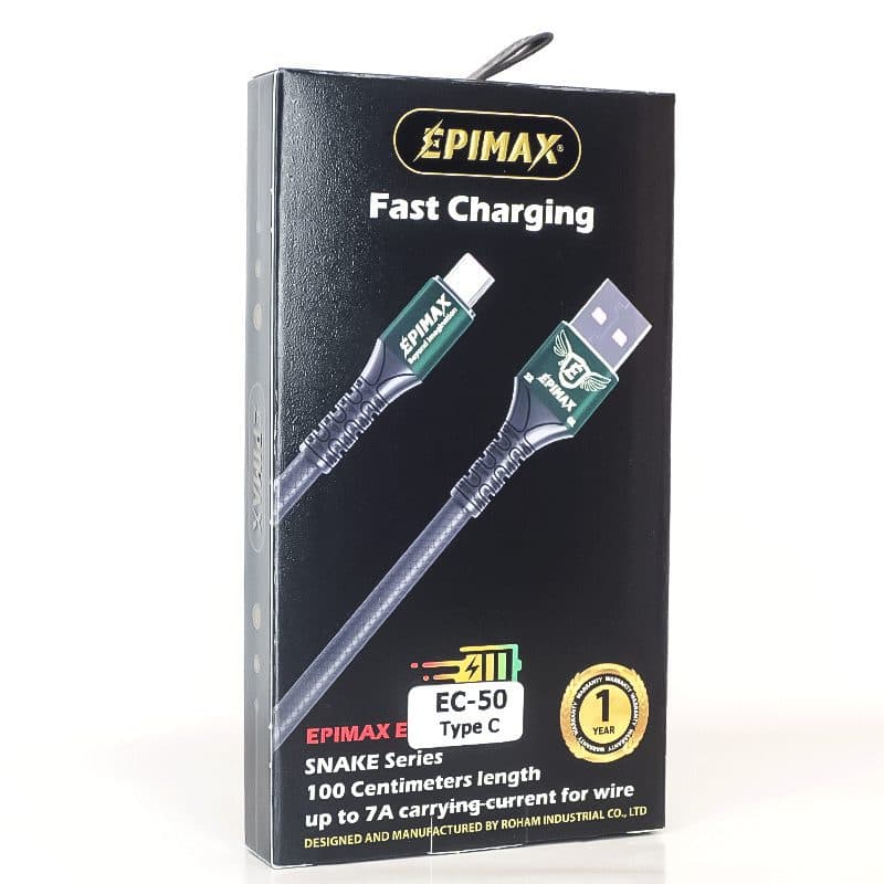 کابل شارژ اپیمکس 25 سانتی تایپ سی EPIMAX EC-50 — تصویر ۳