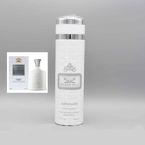 اسپری بدن ضد تعریق جانوین رایحه ادکلن کرید سیلور مانتین واتر (سیلور هیل) | Creed Silver Mountain Water (Silver Hill Body Spray) حجم 200میل