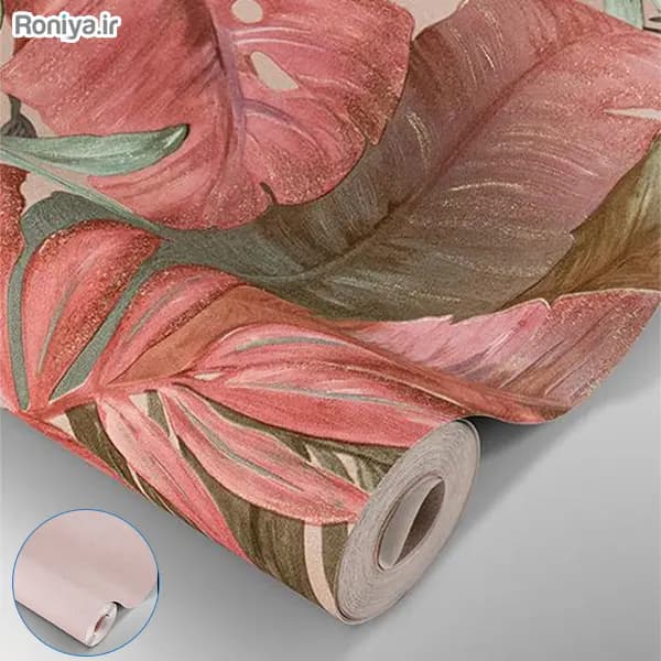 ست کاغذ دیواری طرح برگ انجیری کد 00135 + طرح ساده