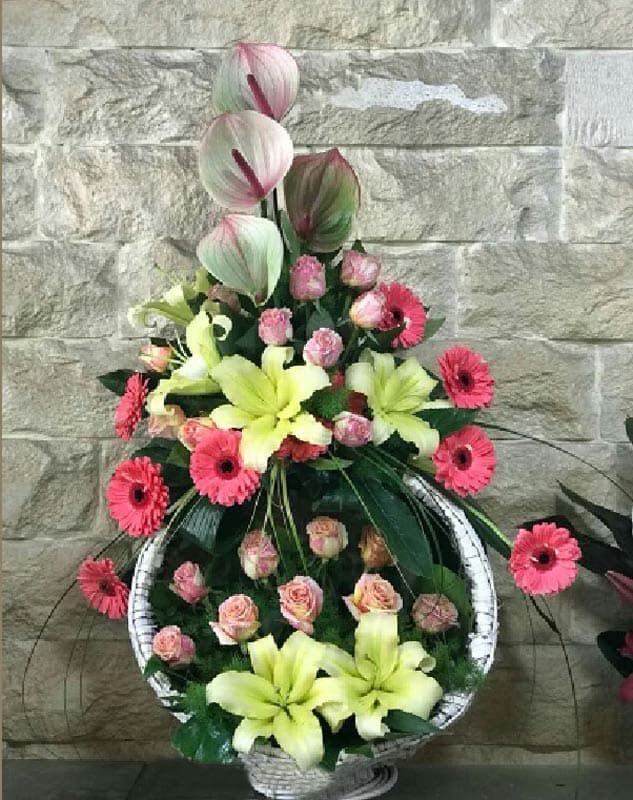 سبد گل دو طبقه کد 646