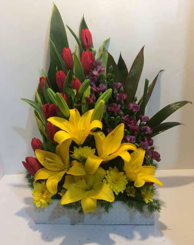 سبد گل چرمی یکطرفه کد 624