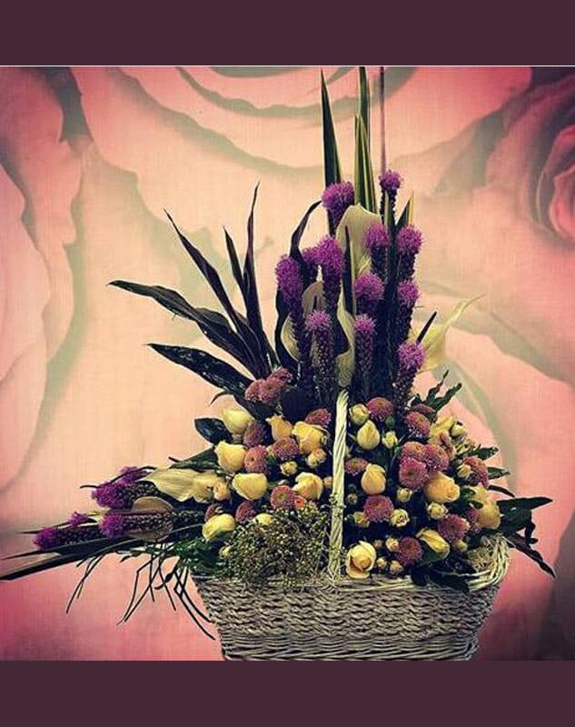 سبد گل یک طرفه کد 621