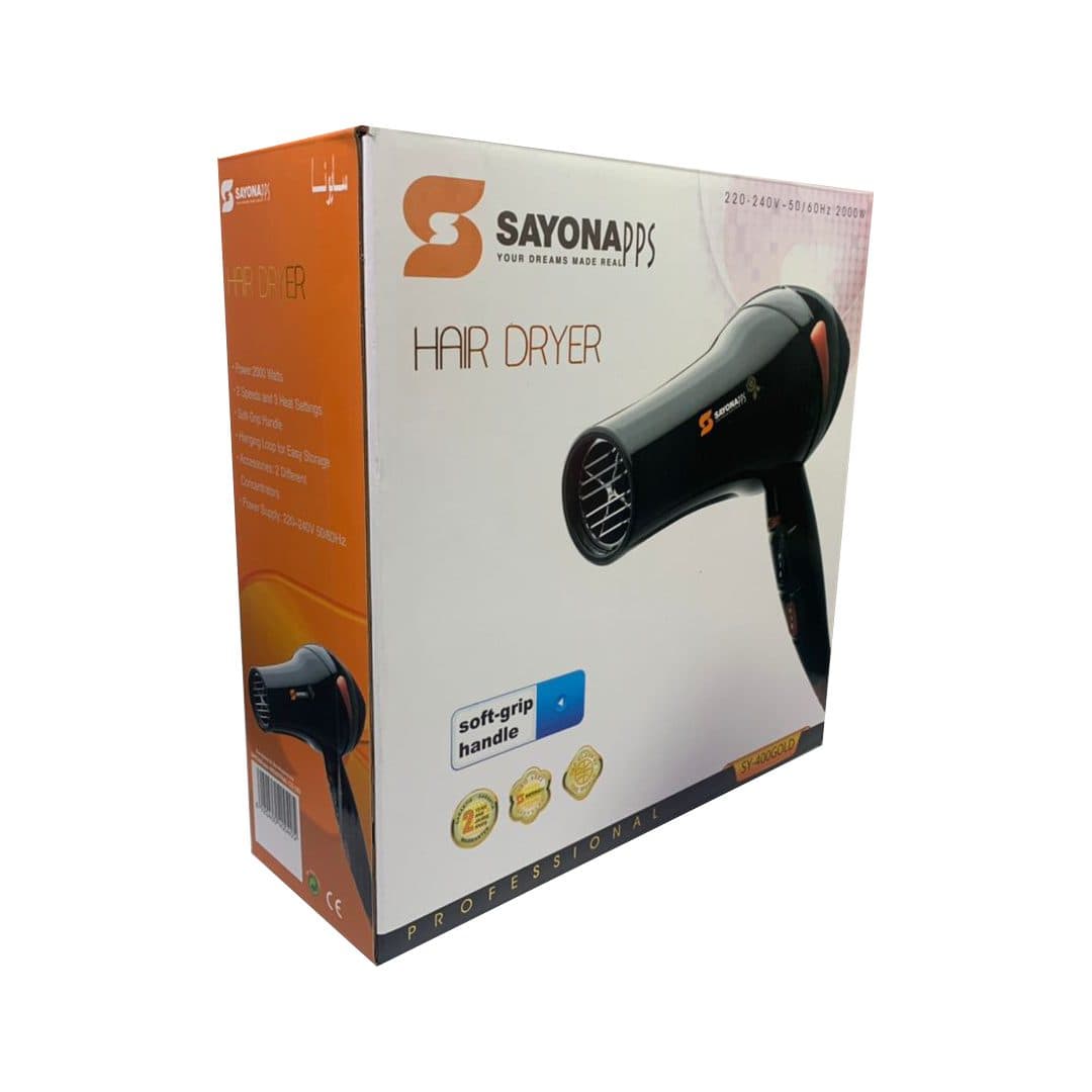 سشوار سایونا گلد Sayona SY-400 GOLD Hair Dryer — تصویر ۳