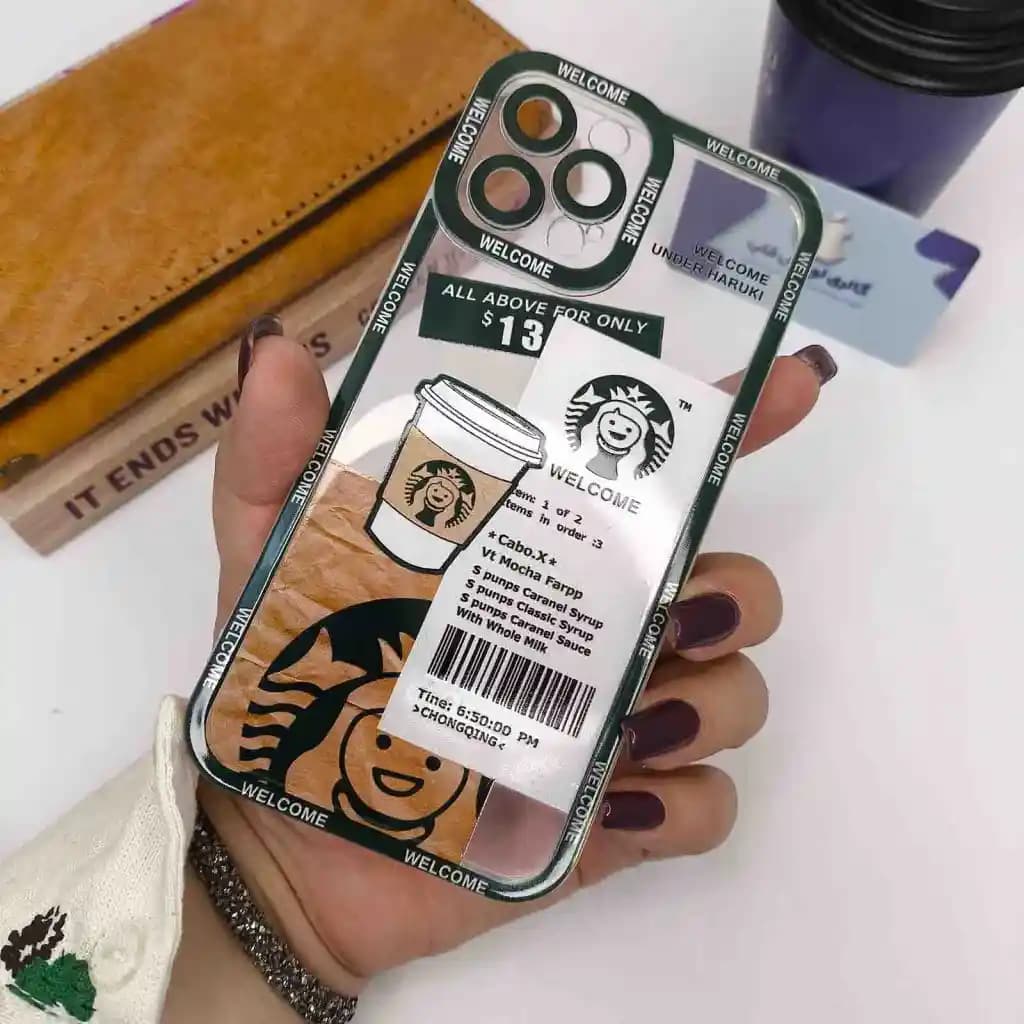قاب Starbucks پشت شفاف 13 دلاری IPhone 12 Promax