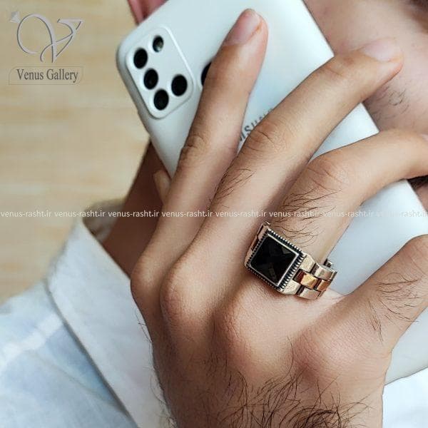 انگشتر نقره مردانه مدل رولکس کد 3023