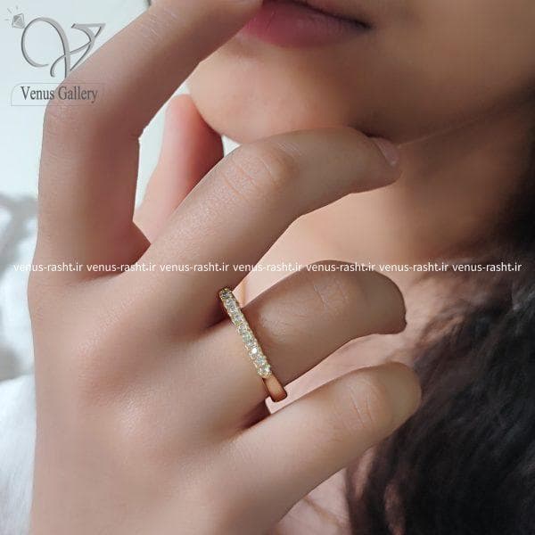 انگشتر ژوپینگ نگین الماسی ظریف کد 1641