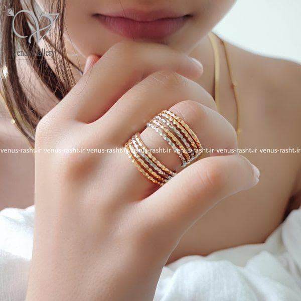 انگشتر چند حلقه استیل کد 2558