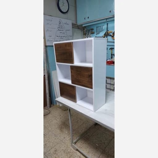 کتابخانه رومیزی ام دی اف کم جا دکوری مبلمان اورلین مدل 967531