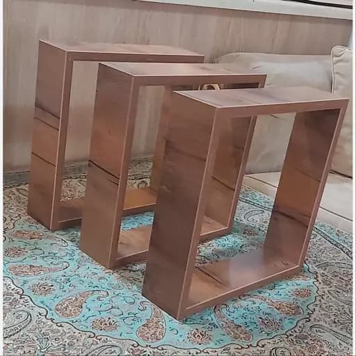 شلف دیواری مربعی MDF ست سه عددی دکوری مدرن مبلمان اورلین مدل 967523
