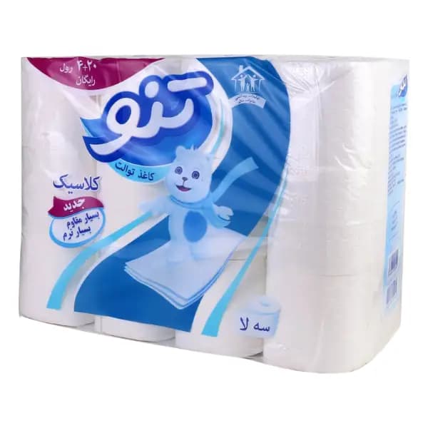دستمال توالت 3 لایه 24 رول 2+22 تنو — تصویر ۲