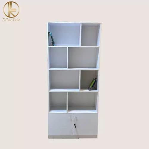 کتابخانه و شلف دیواری و جا پرونده ای چوبی برند مبلمان اورلین مدل 967493