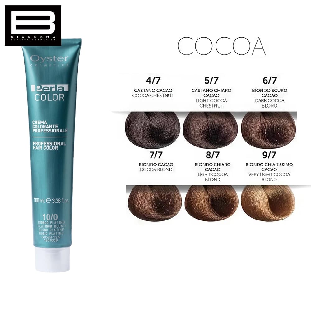 رنگ مو شکلاتی اویستر مدل پرلاکالر سری COCOA حجم 100ml — تصویر ۲