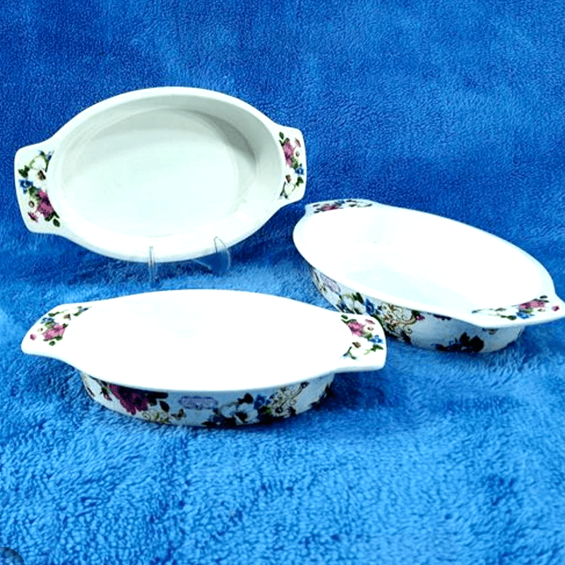 تابه سه تایی سرامیکی گلدار مدل 8663