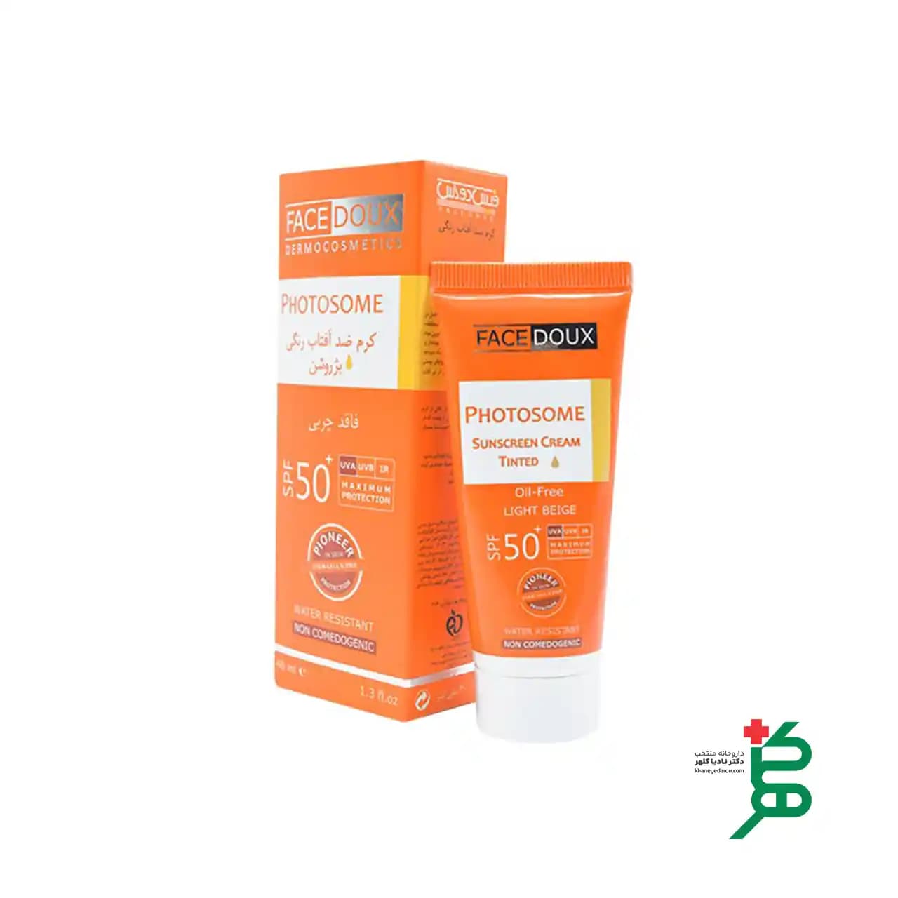 ضدآفتاب رنگی بژ روشن فیس دوکس(SPF 50)
