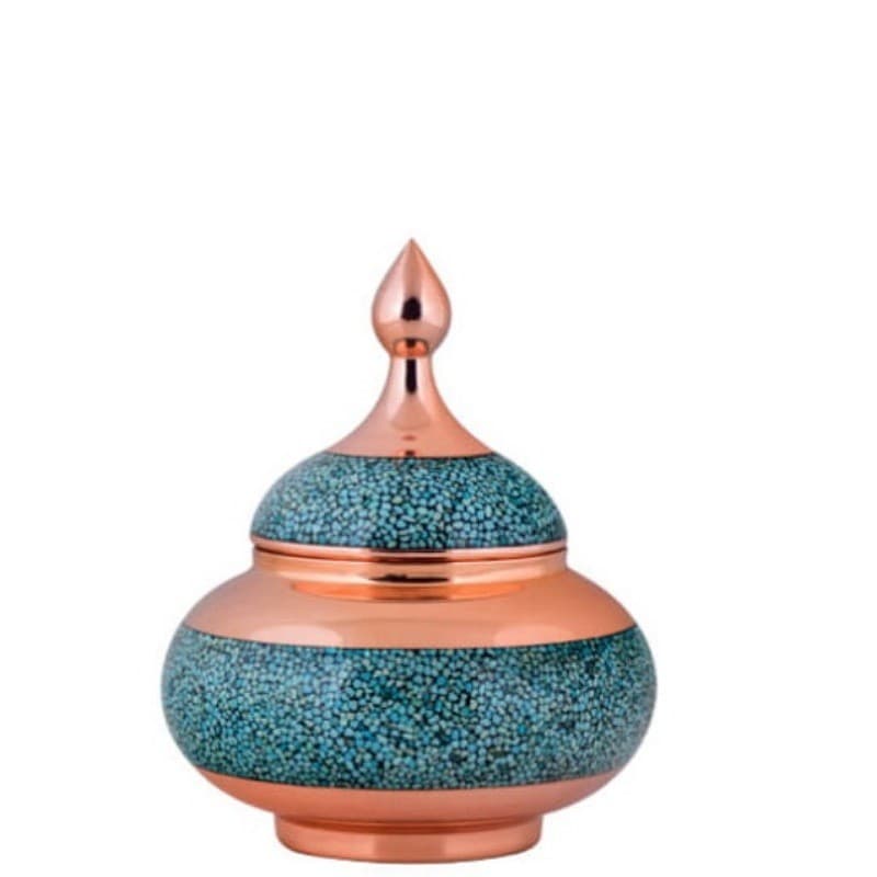 قندان فیروزه کوبی سایز30 صنایع دستی اصفهان