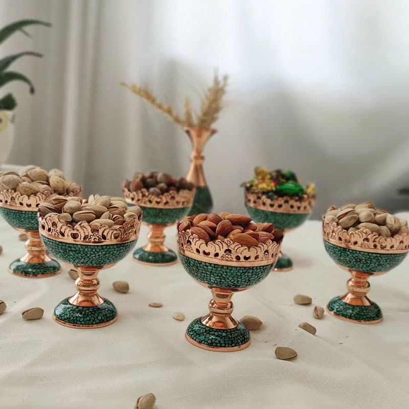 ست آجیل خوری 13 سانتی و شکلات خوری 25 سانتی فیروزه کوبی — تصویر ۴
