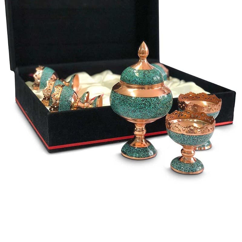 ست آجیل خوری 13 سانتی و شکلات خوری 25 سانتی فیروزه کوبی — تصویر ۵