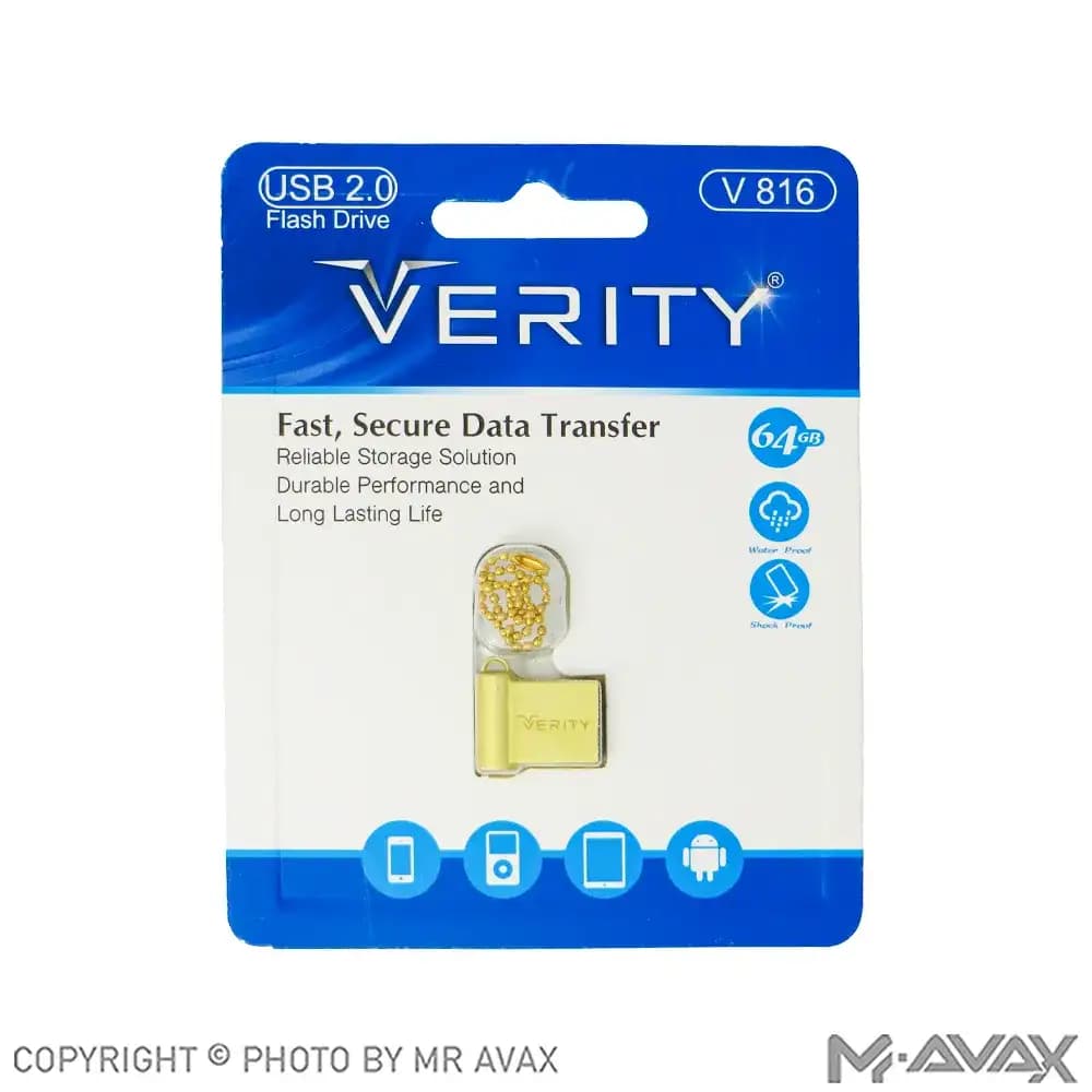 فلش مموری وریتی مدل V816 حافظه 64 گیگابایت USB 2.0