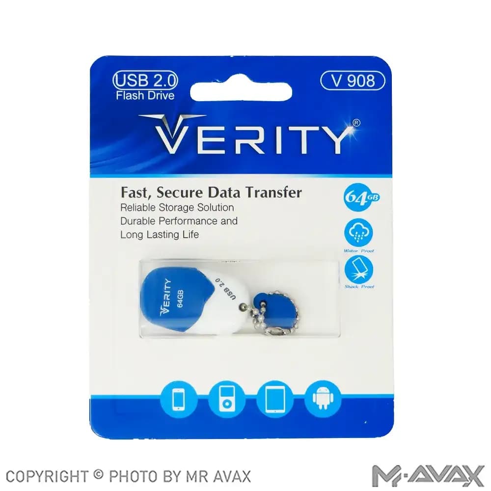 فلش مموری وریتی مدل V908 حافظه 64 گیگابایت USB 2.0