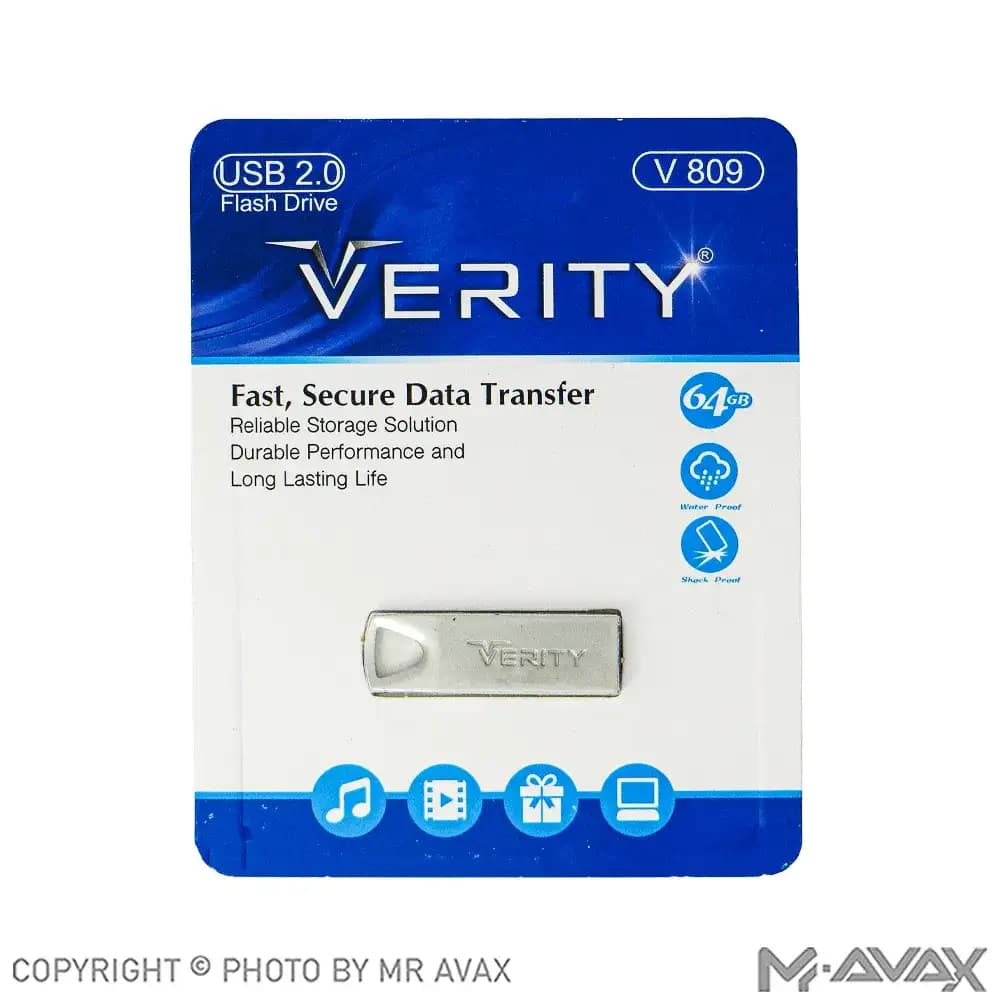 فلش مموری وریتی مدل V809 حافظه 64 گیگابایت USB 2.0