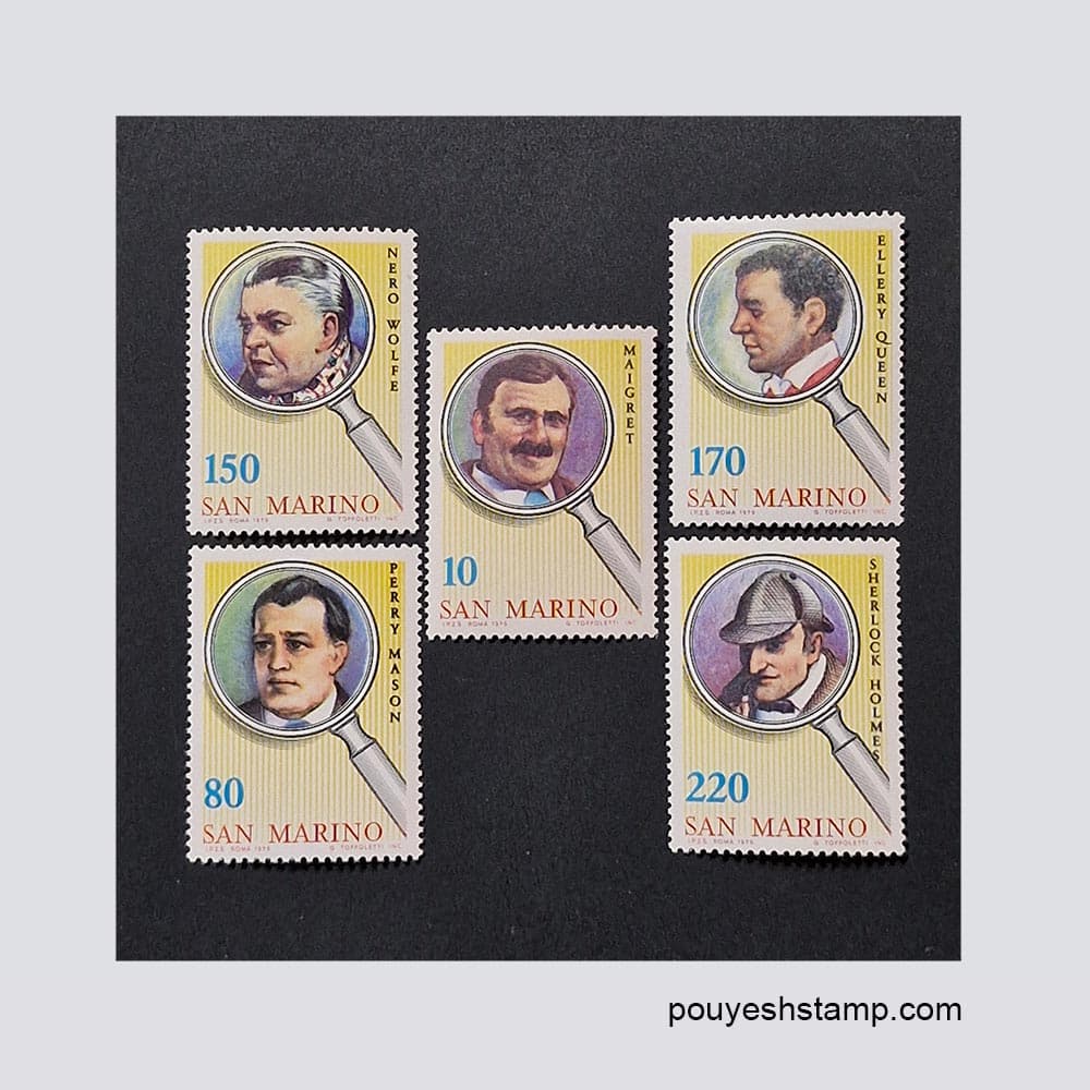 تمبر سن ماینو_سری کارآگاهان مشهور 1979
