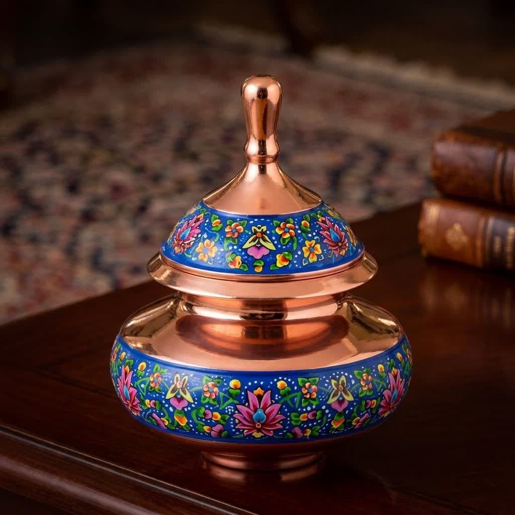 قندان دخل مس و پرداز سایز کوچک
